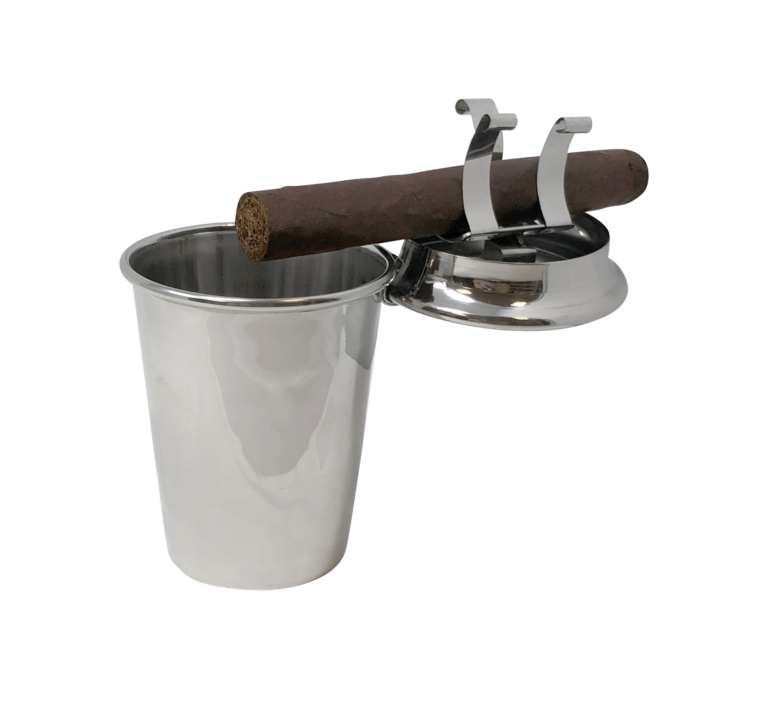 Glendale Car Ashtray - Smokin' Ash Glendale Car Ashtray - Polished Stainless Steel Design