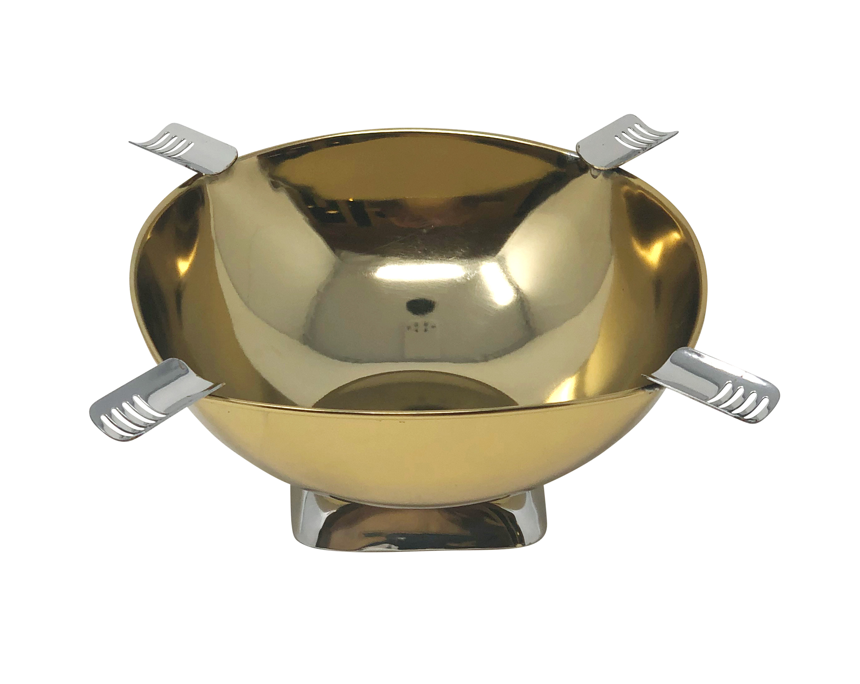 Quadrangle Ashtray (GOLD) - Smokin Ash Quadrangle Square Ashtray - Polished (GOLD)