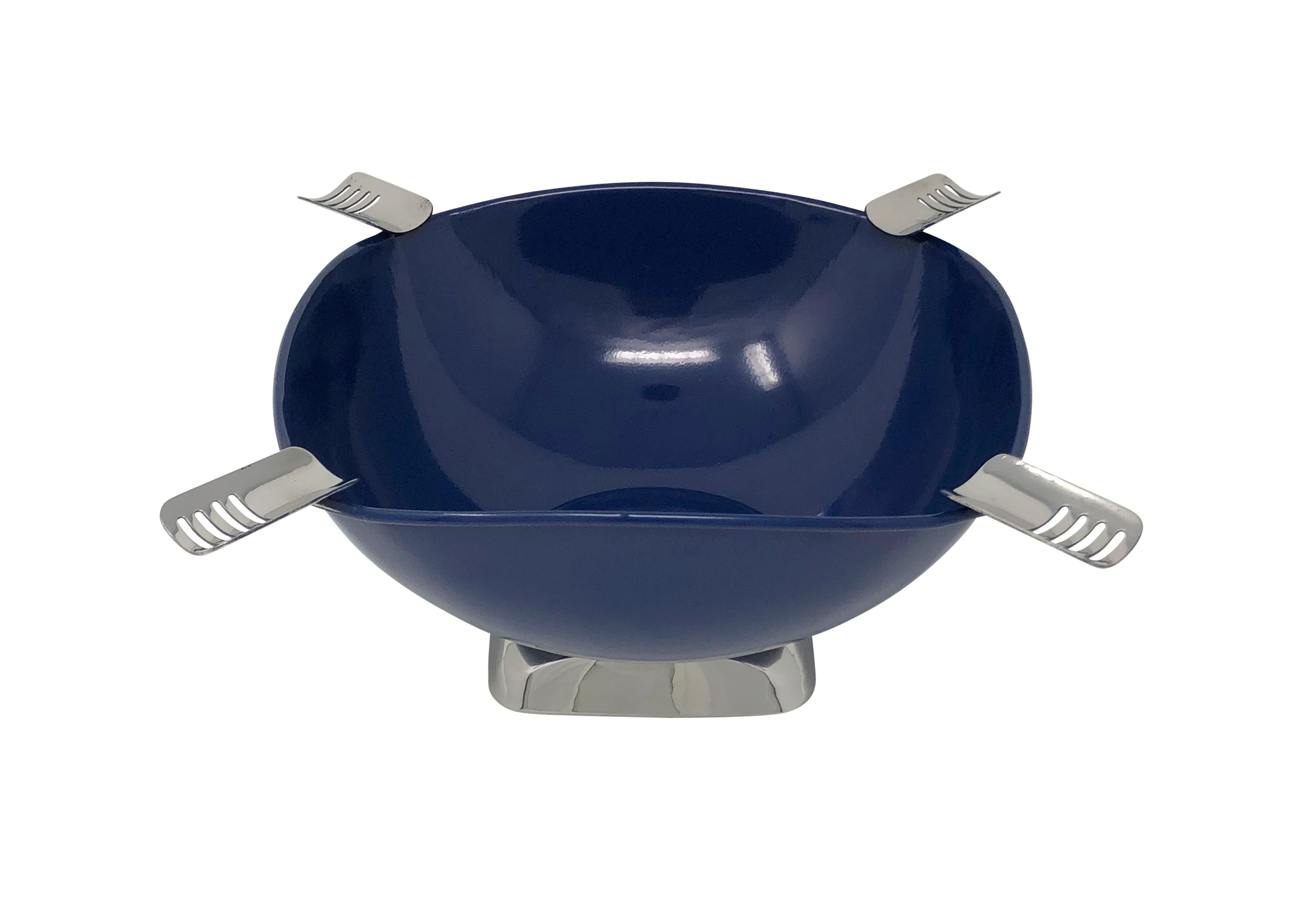 ''Quadrangle Ashtray (Blue) - Smokin Ash Quadrangle Square Ashtray - Powder Coat Gloss Metallic (Blue