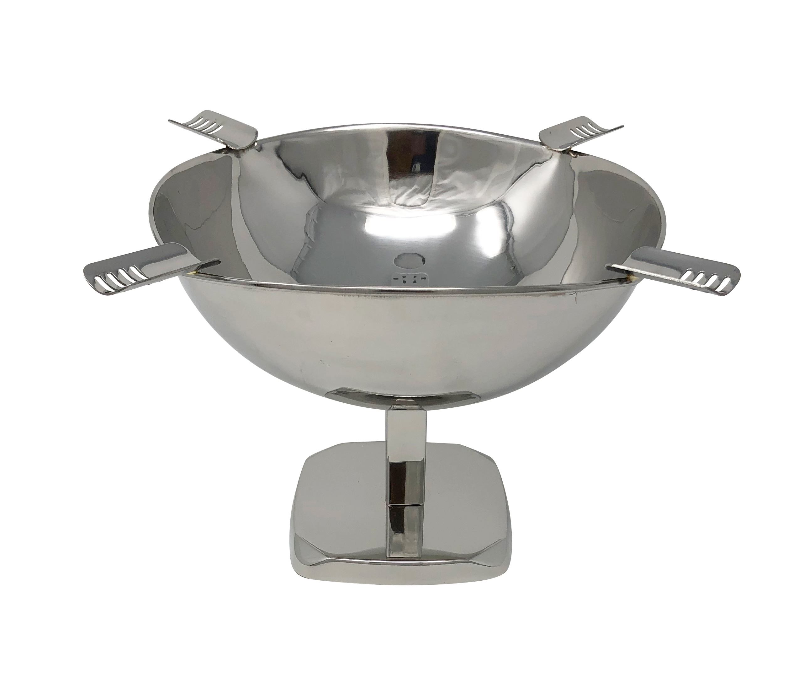 ''Quadrangle Raised Ashtray (Stainless Steel) - Smokin Ash Quadrangle Square Ashtray - Polished (Stai