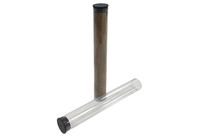 ''Cigar Tube w/ Cap (58 RING x 7-1/4'''') (Flat Bottom) - Plastic Cigar Tube w/ Cap & Flat Bottom (58 R