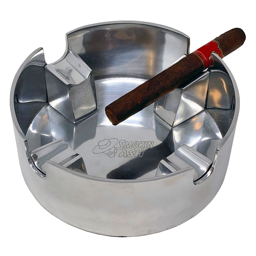 ''Baltimore Ashtray - Baltimore Desktop Ashtray - ''''Smokin Ash'''' Polished Cast Aluminum ''