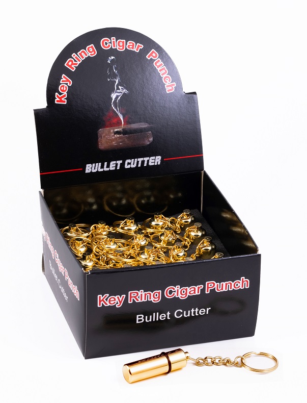 Bullet Cutter Display (GOLD) - Bullet Cutter Key Chain - Display Box of 25 - (GOLD)