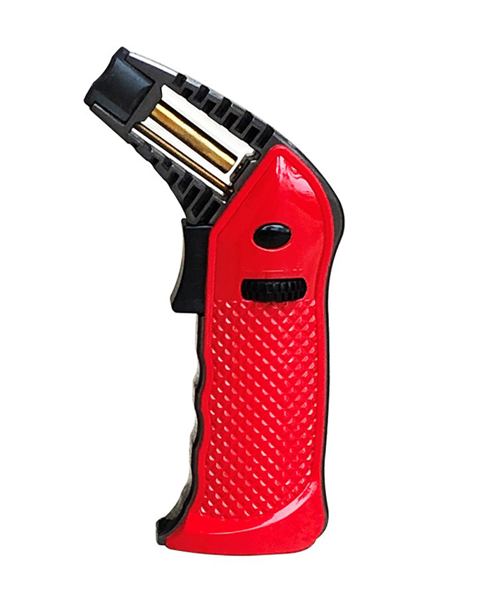 ''Bazooka Torch (Red) - Handsome Red PISTOL Style Desktop Torch with Super-Sized Flame
   ''