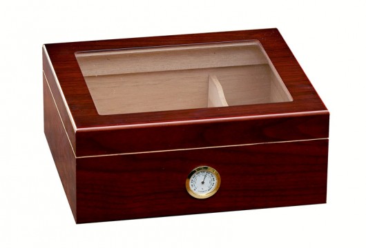 Cherry Glass Top Cedar Humidor - Wholesale Only