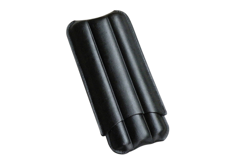 3 Cigar Case - 3 Cigar LEATHER Case (Black)