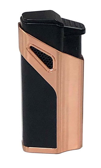 ''Matrix (Copper) - Contemporary Design 3-Flame Cigar Torch Lighter with Built-In Punch CUTTER
   ''