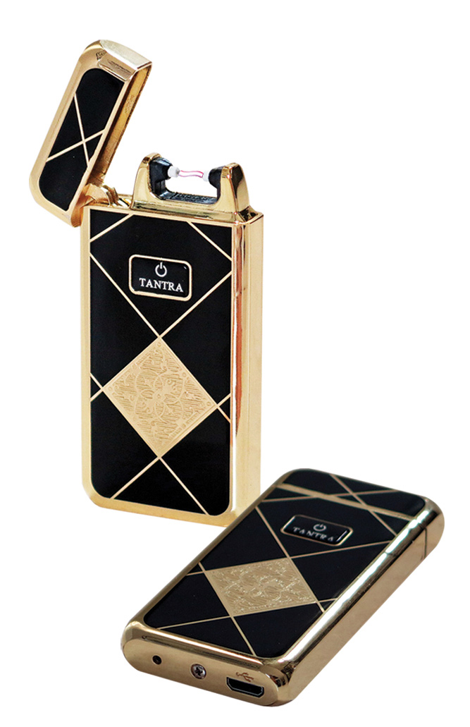 Tantra Adonis DIAMOND Black & Gold - Tantra Adonis DIAMOND Black & Gold - Rechargeable USB Lighter (