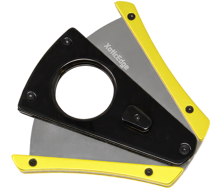 ''XoticEdge XhaleX - High Quality Anodized Aluminum Wing Bladed Guillotine Cutter (Yellow & Black) (6